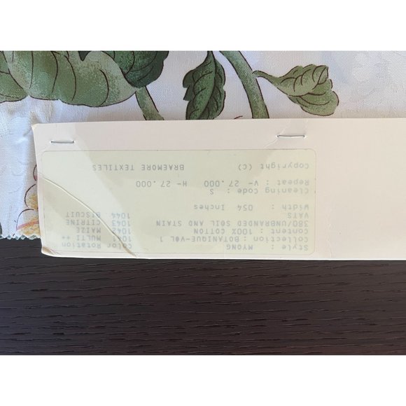 Vintage Braemore Memo Square 26" x 26" Botanique Sample Book 3 Pieces Floral - Picture 11 of 11